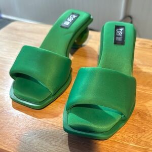 Green Women's Slide Sandals